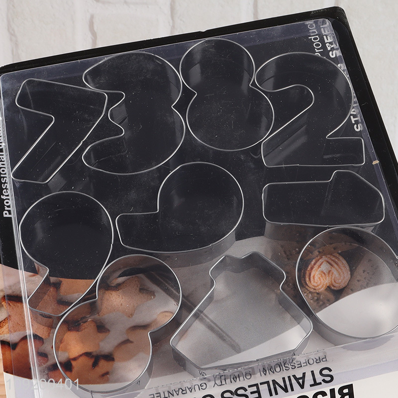 Top sale number series stainless steel cookies cutter cookies mold biscuit mould