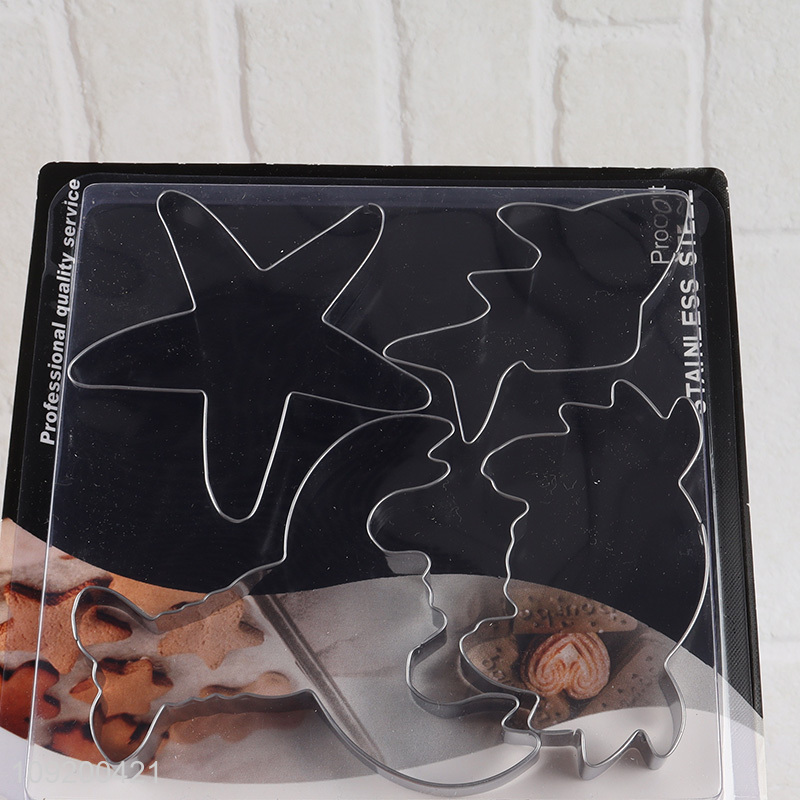 Factory supply stainless steel seaworld cookies cutter cookies mold biscuit mould