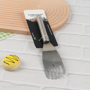 Latest design stainless steel kitchen utensil slotted spatula for sale