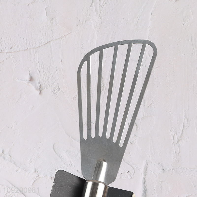 Top quality stainless steel kitchen utensil slotted spatula steak spatula