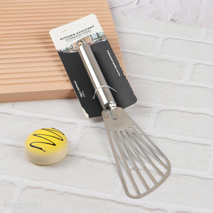 Top quality stainless steel kitchen utensil slotted spatula steak spatula