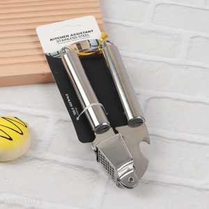 Hot Sale Kitchen Gadgets Stainless Steel Tools Hand Press Garlic Squeezers
