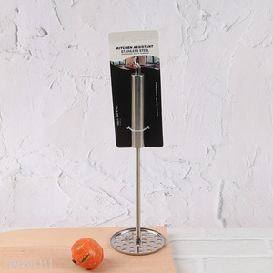 Yiwu market round stainless steel potato press maunal potato masher