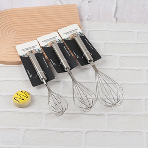 Top products stainless steel manual egg whisk egg beater for kitchen gadget