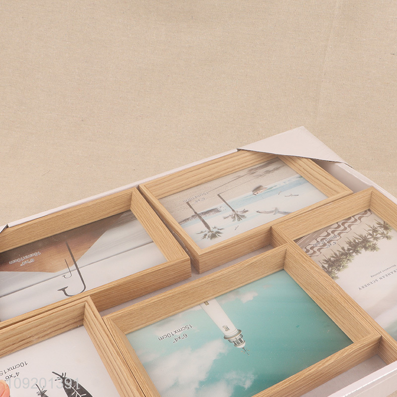 Hot products rectangle wooden photo frame picture frame set for home decor