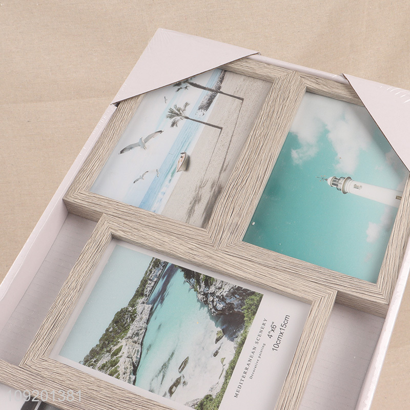 Factory direct sale wooden rectangle photo frame picture frame set