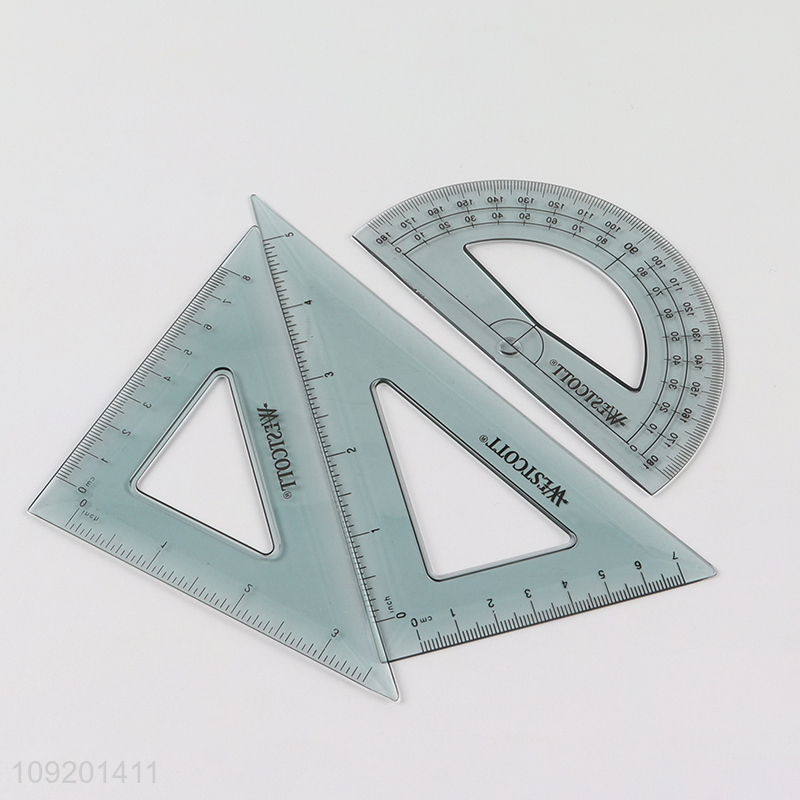 Hot products professional 4pcs school students ruler set for stationery