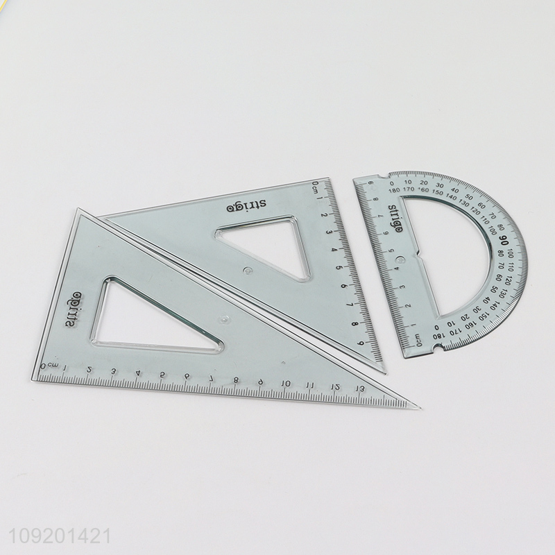 Popular products 4pcs plastic ruler set for school students