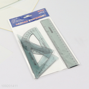 Hot products professional 4pcs school students ruler set for stationery