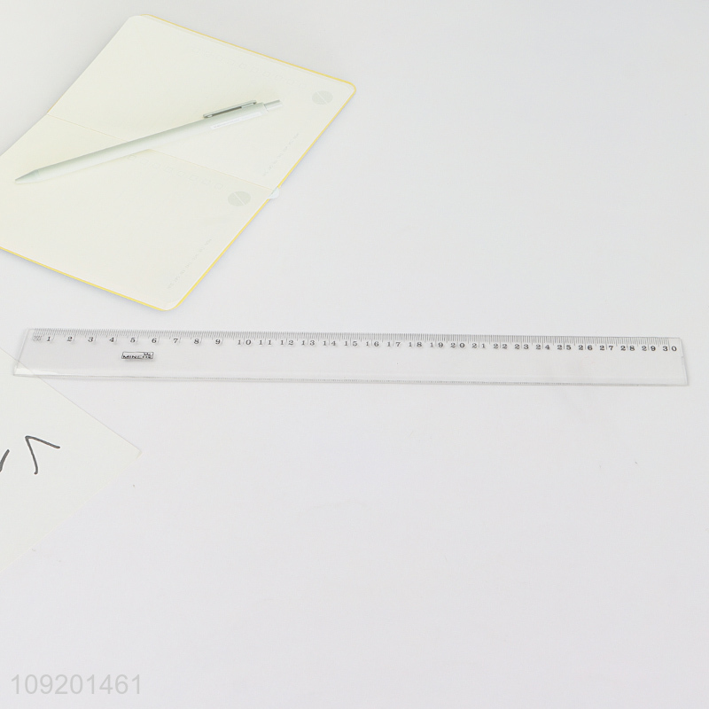 Most popular clear 4pcs professional plastic school students ruler set