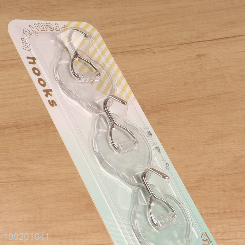 Yiwu market 3pcs heavy duty household sticky hook wall hook