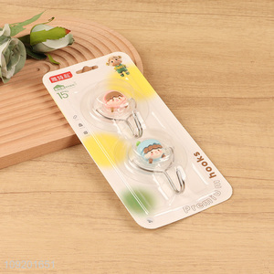 China wholesale 2pcs cartoon household sticky hook wall hook set