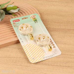 Top products 2pcs bear shape sticky hook wall hook for household