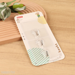 Factory price 4pcs clear <em>bathroom</em> sticky hook adhesive hook <em>set</em>