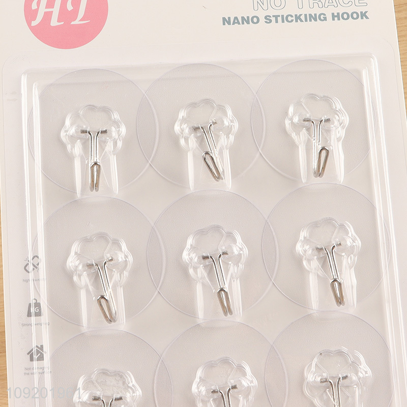 Most popular 12pcs round sticky hook adhesive hook for kitchen