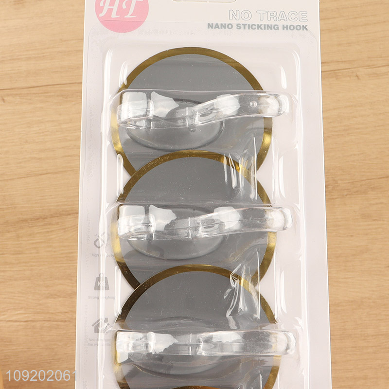 Yiwu market 4pcs heavy duty sticky hook adhesive hook for household