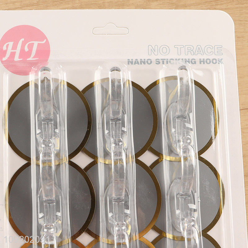 Most popular 12pcs round wall hook sticky hook adhesive hook set