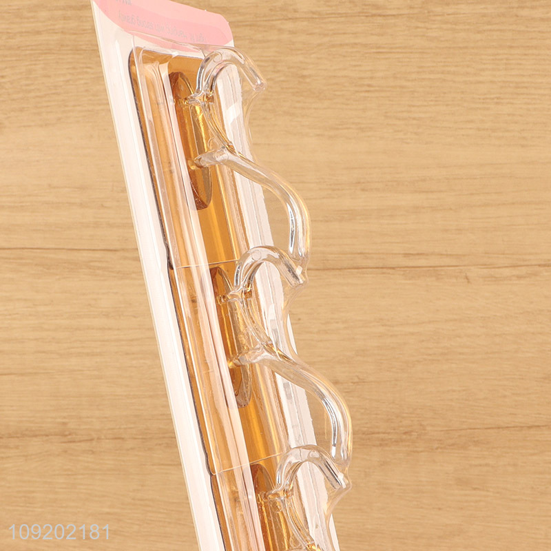 Good price 3pcs golden square sticky hook adhesive hook set