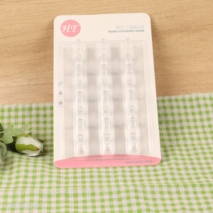 Online wholesale 12pcs clear self-adhesive sticky hook adhesive hook