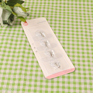Good price 4pcs clear bathroom kitchen sticky hook adhesive hook