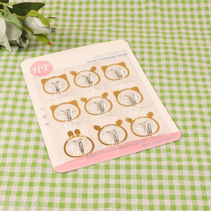 Most popular 9pcs household bathroom kitchen sticky hook adhesive hook