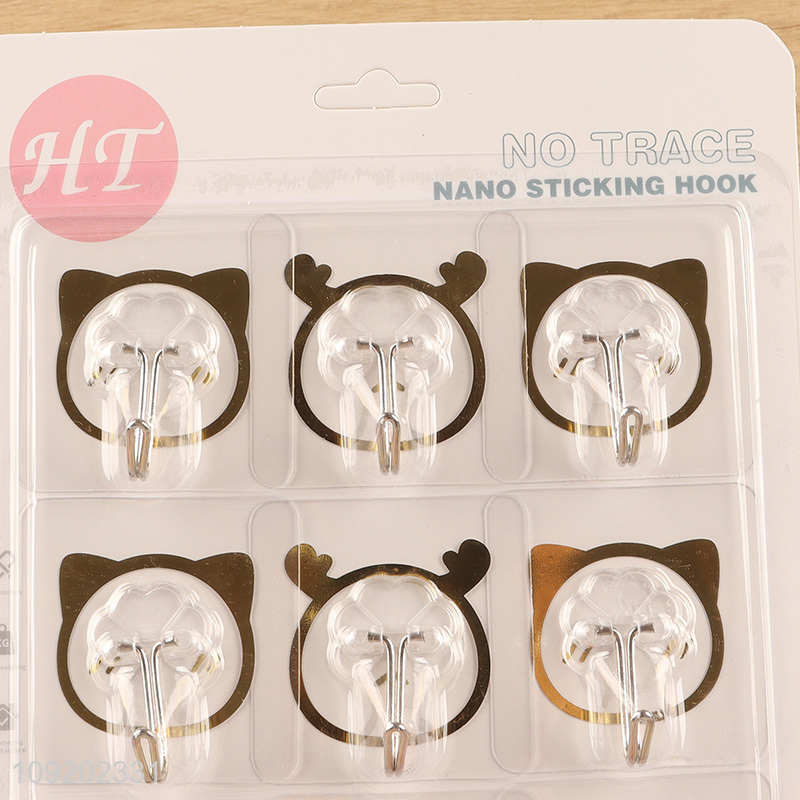 Most popular 9pcs household bathroom kitchen sticky hook adhesive hook
