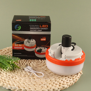 High Quality DC 5V 50W Type C Rechargeable Led Emergency Lamp Outdoor Camping Light