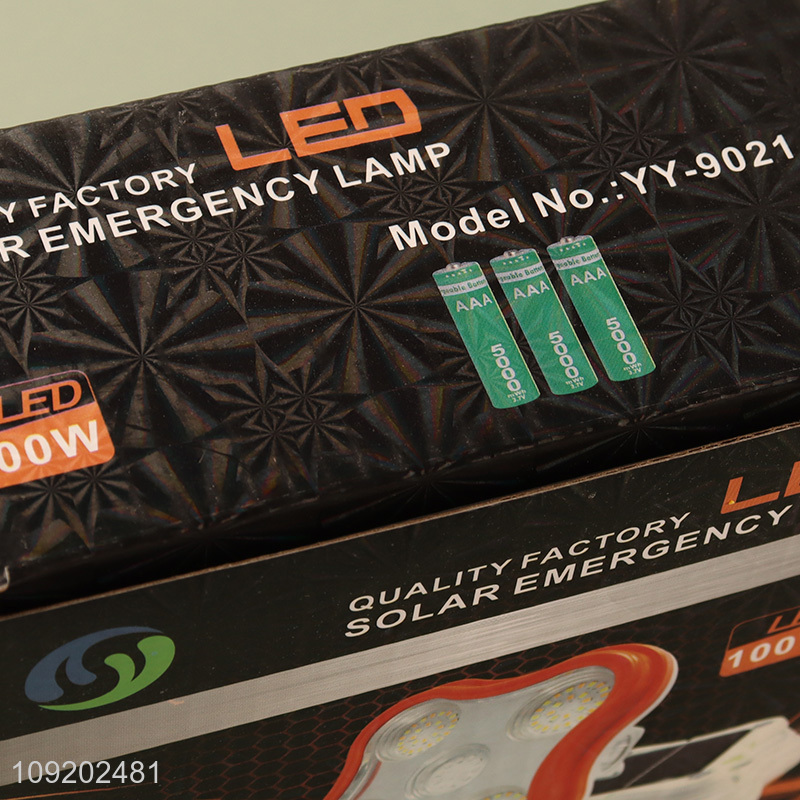 China Imports DC 5V 100W Solar Type C Rechargeable Led Emergency Light Flood Lamp