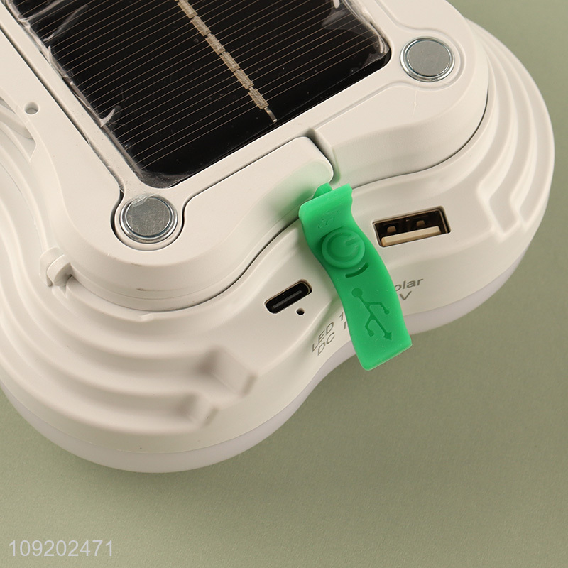 Factory Price DC 5V 100W Solar Type C Rechargeable Led Emergency Light Camping Light