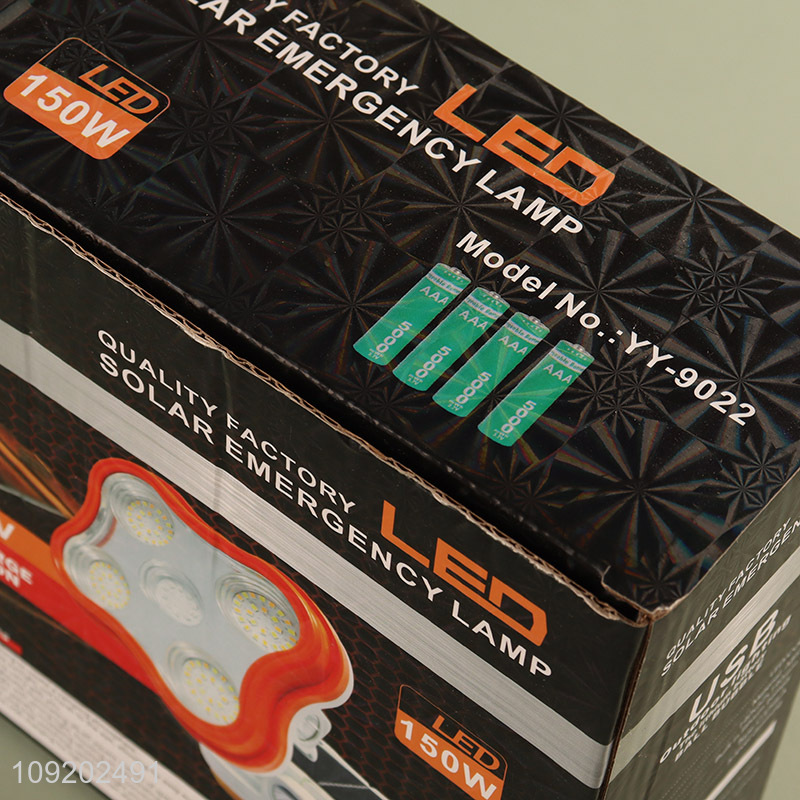 Factory Supply DC 5V 150W Solar Type C Rechargeable Led Emergency Lamp Flood Light