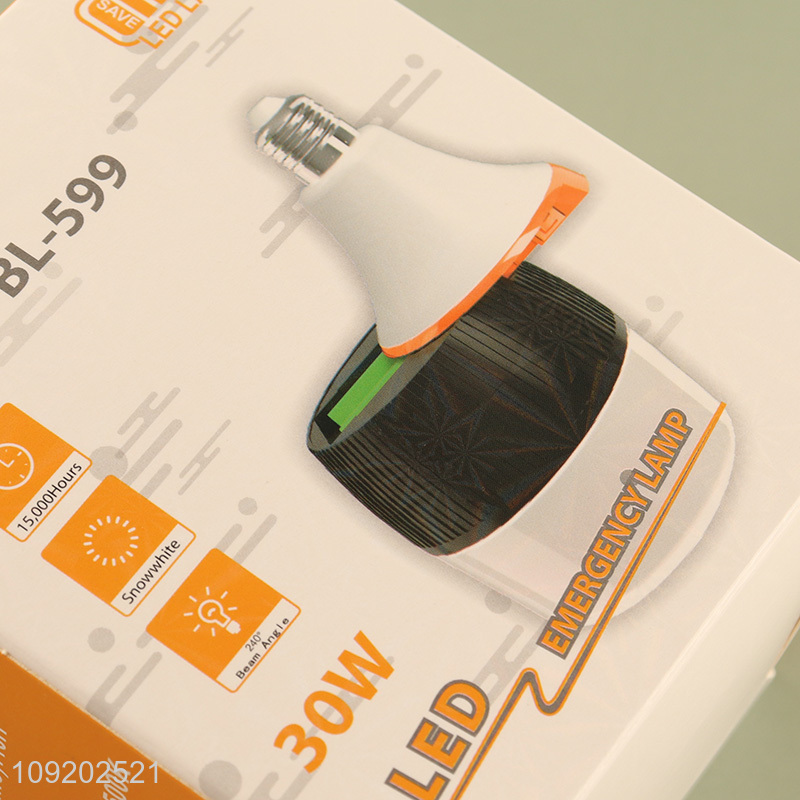 New Arrival AC85-265V 30W Detachable Rechargeable Battery Energy Saving Led Emergency Lamp