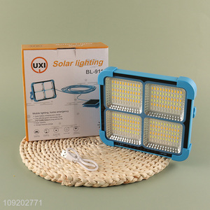 Factory Supply Solar Type C Rechargeable Led Emergency Light Outdoor Led Working Lamp