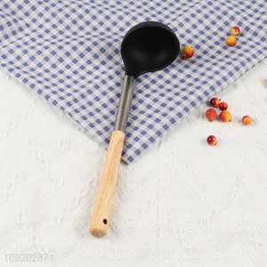 Top products wooden handle nylon kitchen utensil soup ladle