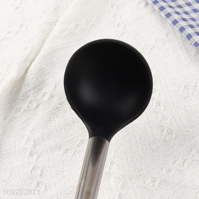 Top products wooden handle nylon kitchen utensil soup ladle