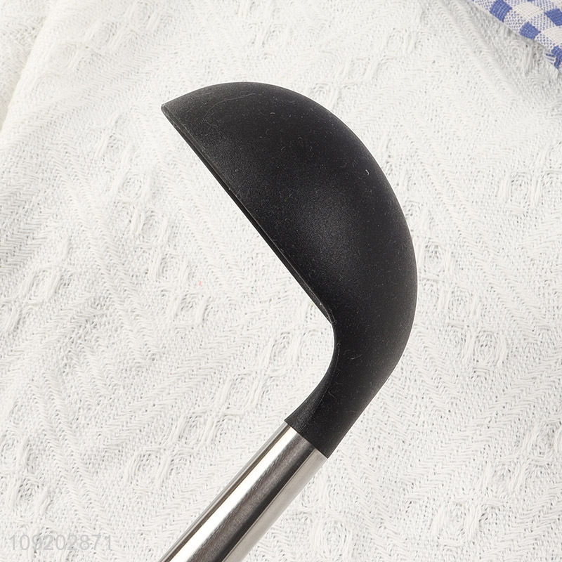 Top products wooden handle nylon kitchen utensil soup ladle