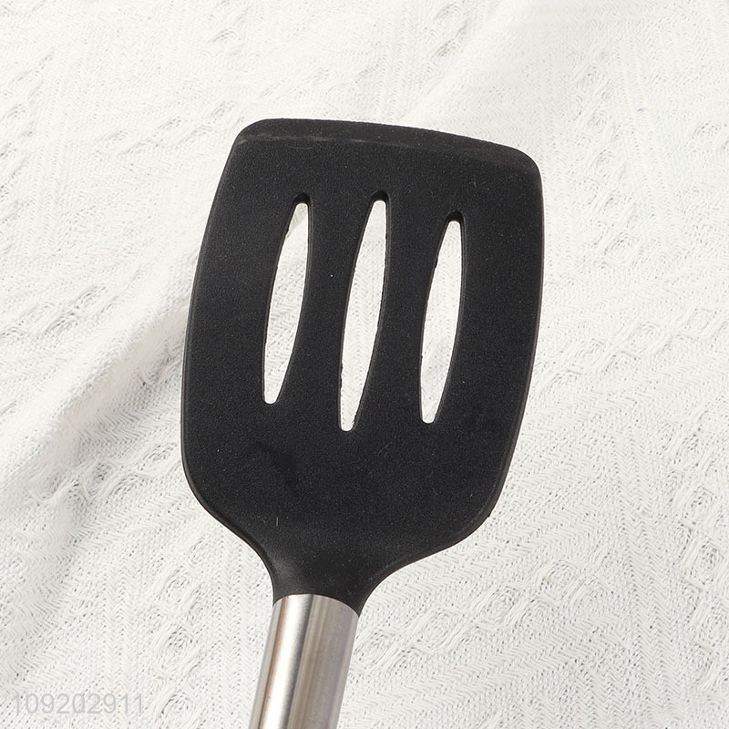 Top quality non-stick kitchen utensil slotted spatula with wooden handle