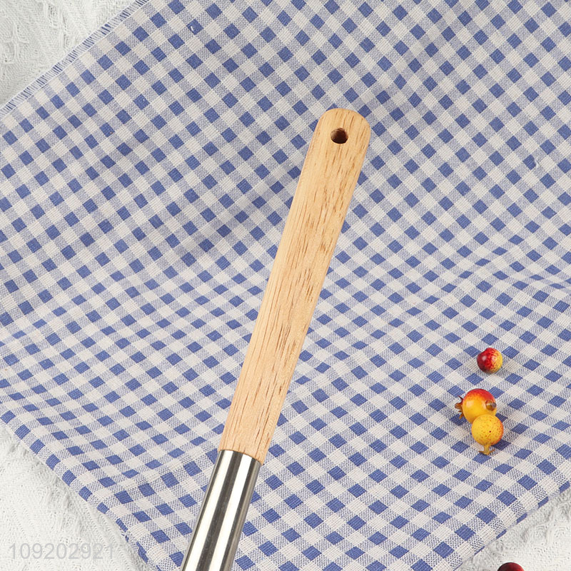 China factory wooden handle nylon kitchen utensil basting spoon