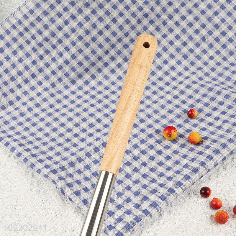 Top quality non-stick kitchen utensil slotted spatula with wooden handle