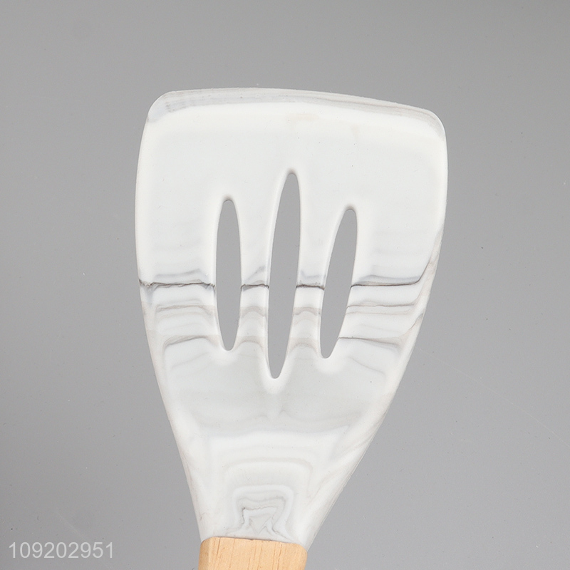 Low price non-stick home kitchen utensil silicone slotted spatula for sale