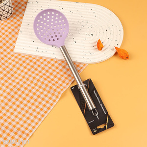 Low price home kitchen utensil cooking skimmer with stainless steel handle