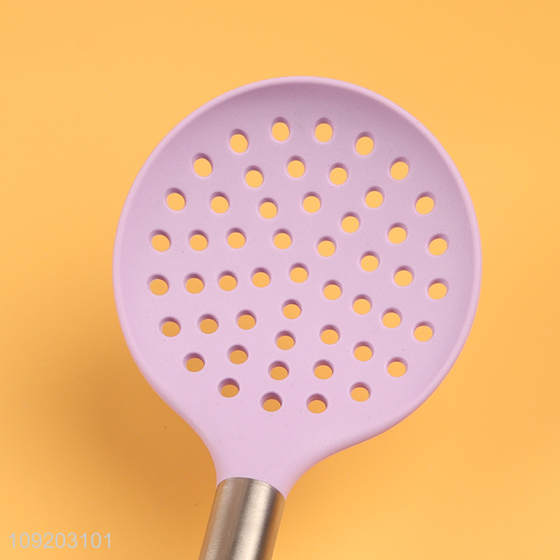 Low price home kitchen utensil cooking skimmer with stainless steel handle