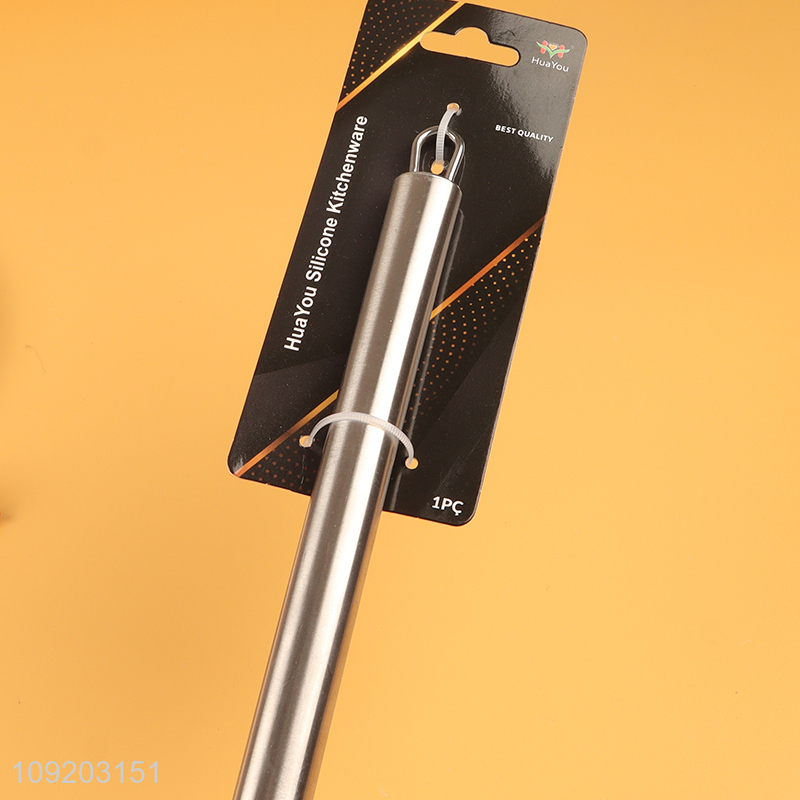 China products stainless steel handle kitchen utensil silicone basting spoon