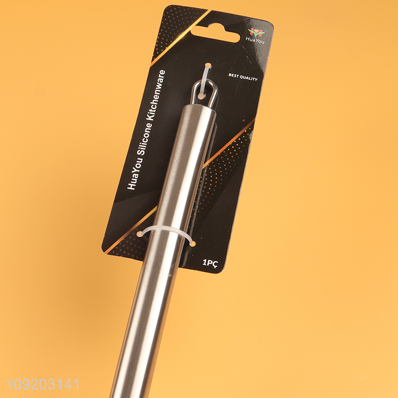 Factory supply silicone kitchen utensil spaghetti spatula with stainless steel handle