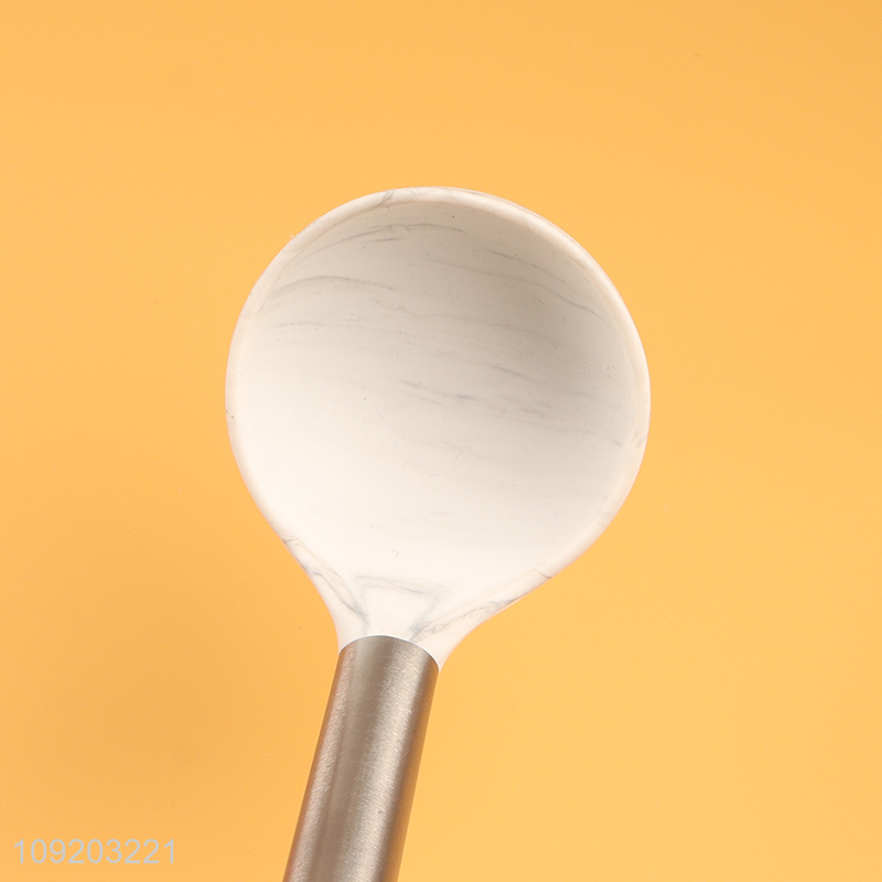 Hot products long handle silicone kitchen utensil soup ladle for sale