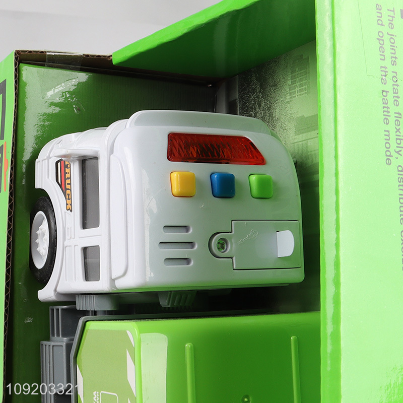 Top selling children car toys sprinkle truck toys with music&lights