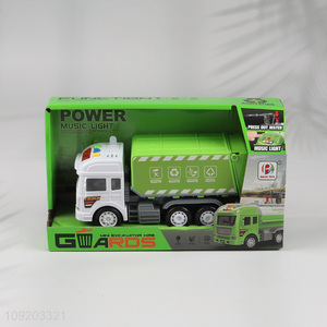 Top selling children car toys sprinkle truck toys with music&lights