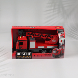 Good selling children truck toys music lights rescue truck toys