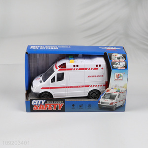 China supplier music lights inertial rescue vehicle rescue truck toys for kids