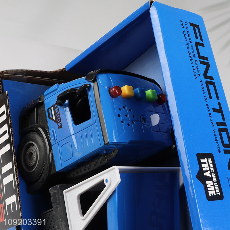 Most popular children inertial police vehicle police truck toys