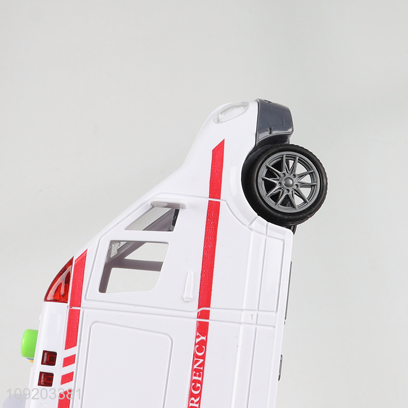 Low price 10pcs music lights inertial rescue vehicle for children